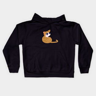 Lala The shy stripped cat Kids Hoodie